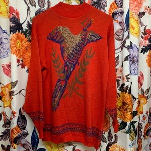 Men’s Red Vintage Pheasant Sweater